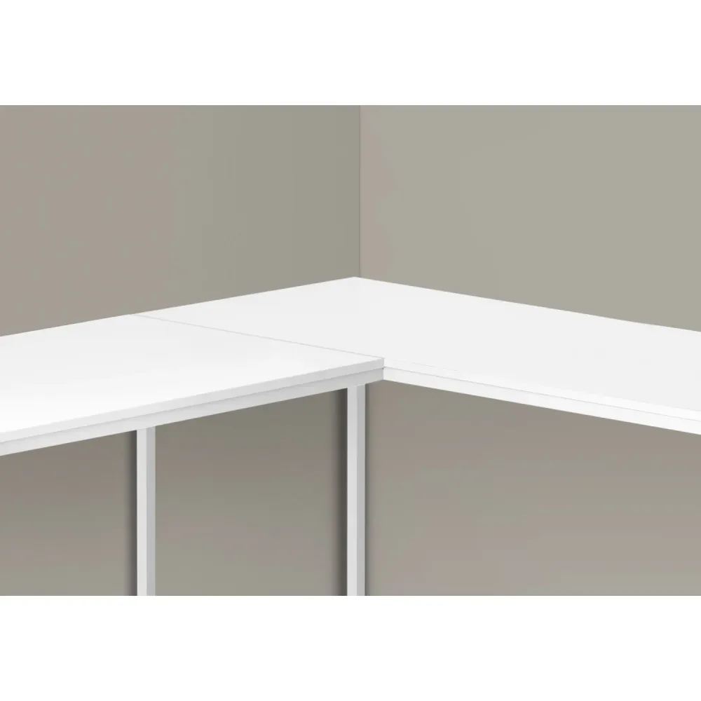 Vespera - Bureau de travail en coin Blanc Monarch Specialties