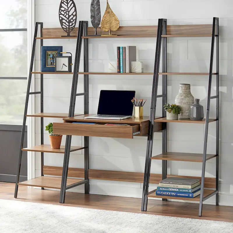 Bureau échelle et bibliothèque Simple Living Denton, ensemble 3 pièces My Store