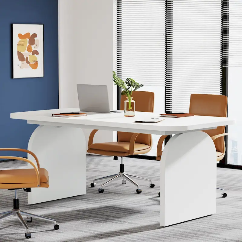 Bureau de direction rectangulaire de 160 cm (63 pouces), grand bureau d'ordinateur, poste de travail My Store