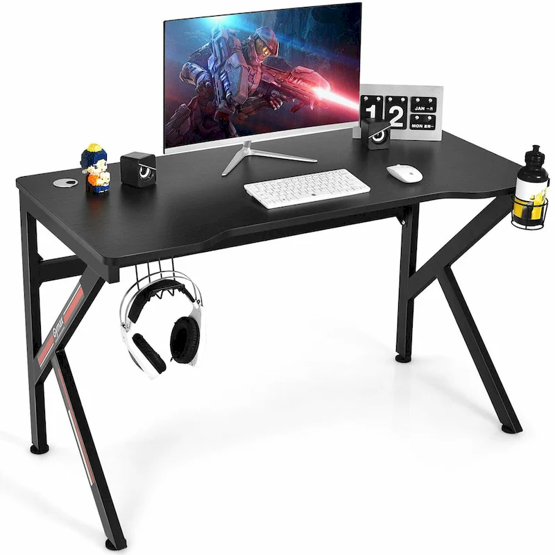 Bureau de jeu Gymax 48 en forme de K avec porte-gobelet et My Store