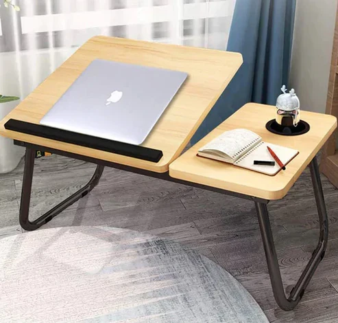 Table Pliante Réglable Multifonction – Bureau Portable Ergonomique avec Porte-Gobelet (GA) Oula Shop