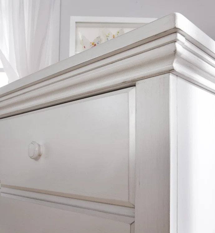 Bureau double 6 tiroirs Modena - Vintage White Pali