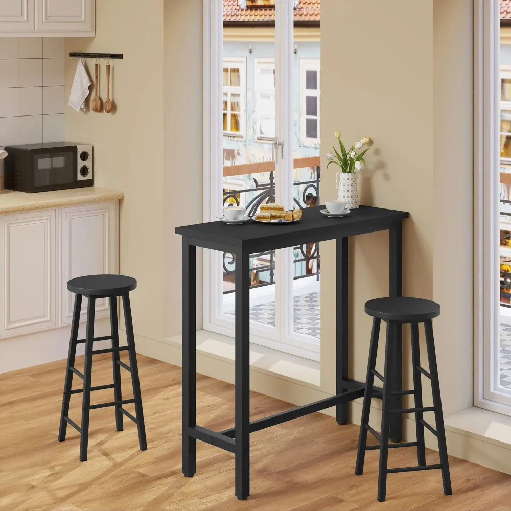 Petite table haute noire
