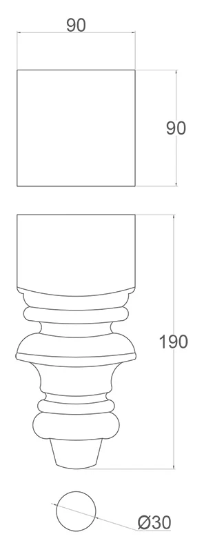 Pieds de meuble en bois Françoise