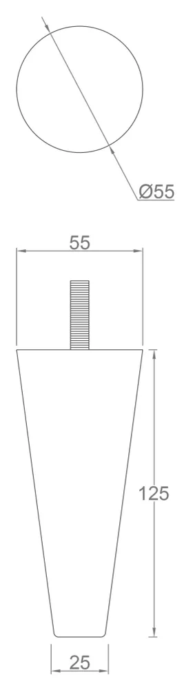 Pieds de meuble fuselés Breena