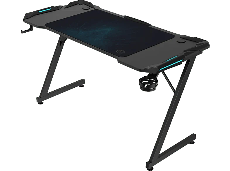 QWARE Bureau Gaming Akron RGB Noir (QW GT-140LED)