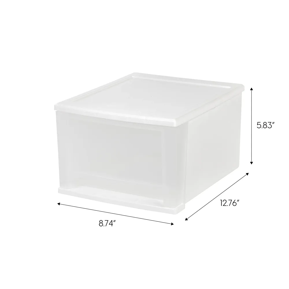 Rangement empilable avec tiroir - Paquet de 4 imbriqués - 17 QT