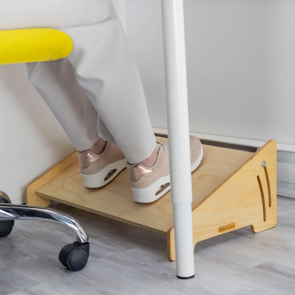 Repose pied inclinable en bois