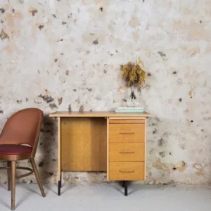 Yvan, le bureau en bois N°66 RougeG