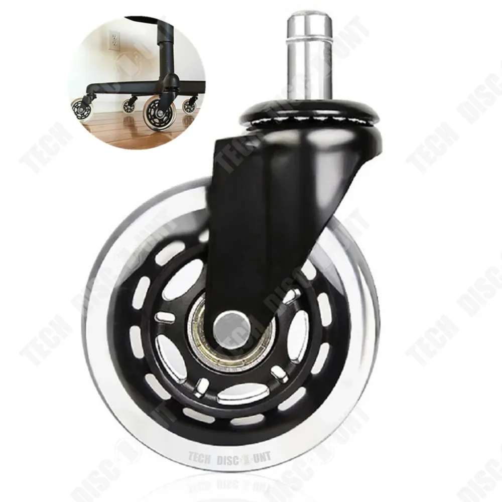 TD® Roulette bureau résistant charge lourde roulettes 22 mm roulement silencieux protégez tapis remplacement fauteuil plan...