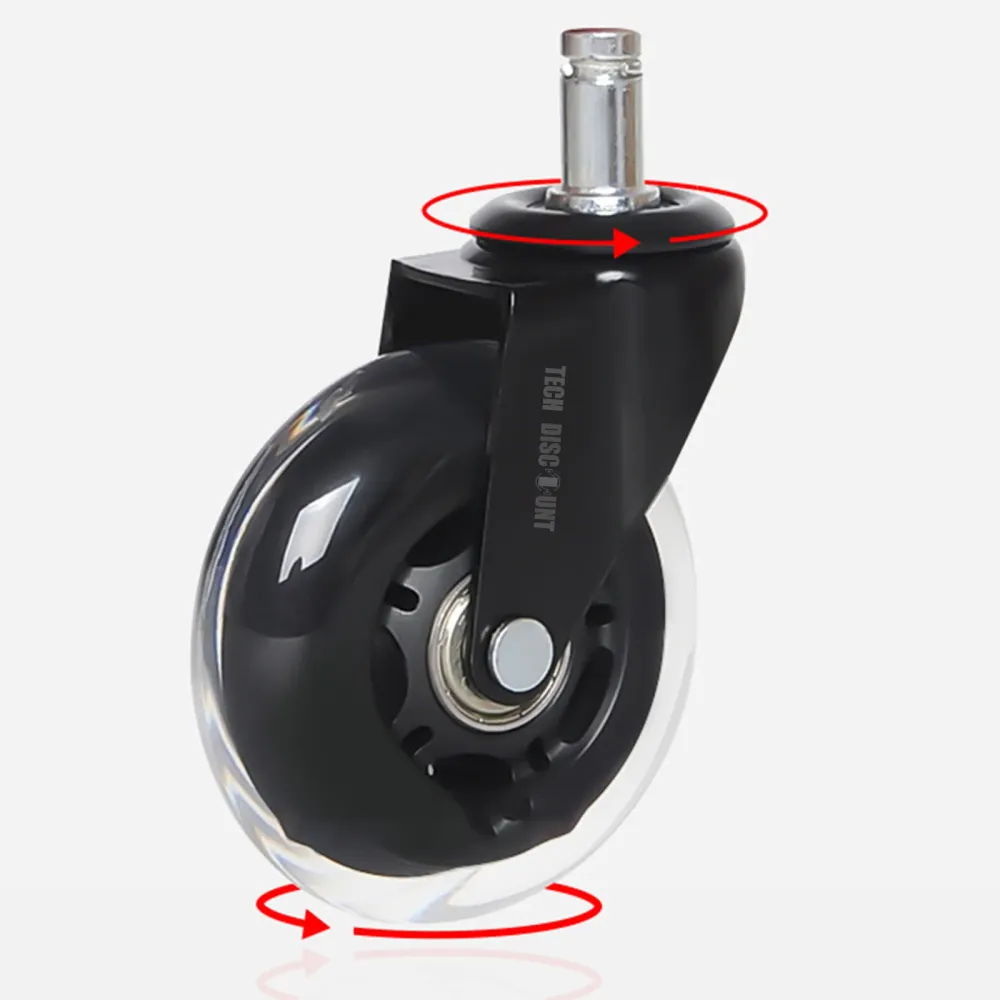 TD® Roulette bureau résistant charge lourde roulettes 22 mm roulement silencieux protégez tapis remplacement fauteuil plan...