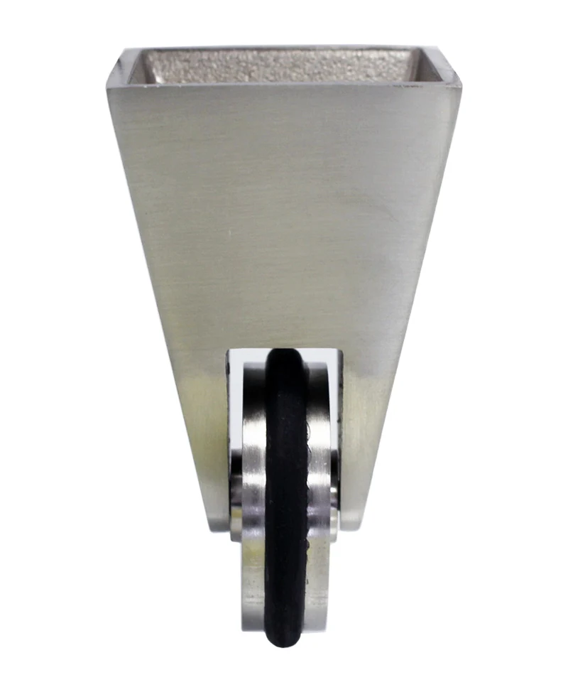 Roulette carrée vintage en acier inoxydable
