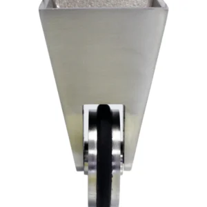 Roulette carrée vintage en acier inoxydable