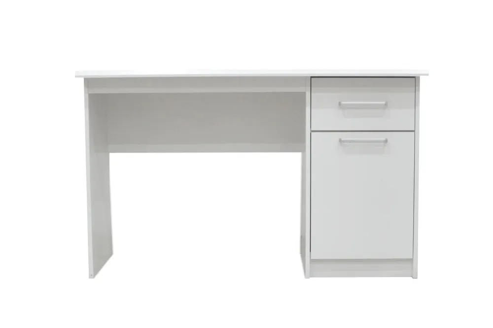 Rousseau - Bureau Milou 1 tiroir 1 porte Blanc - 75x121x60 cm