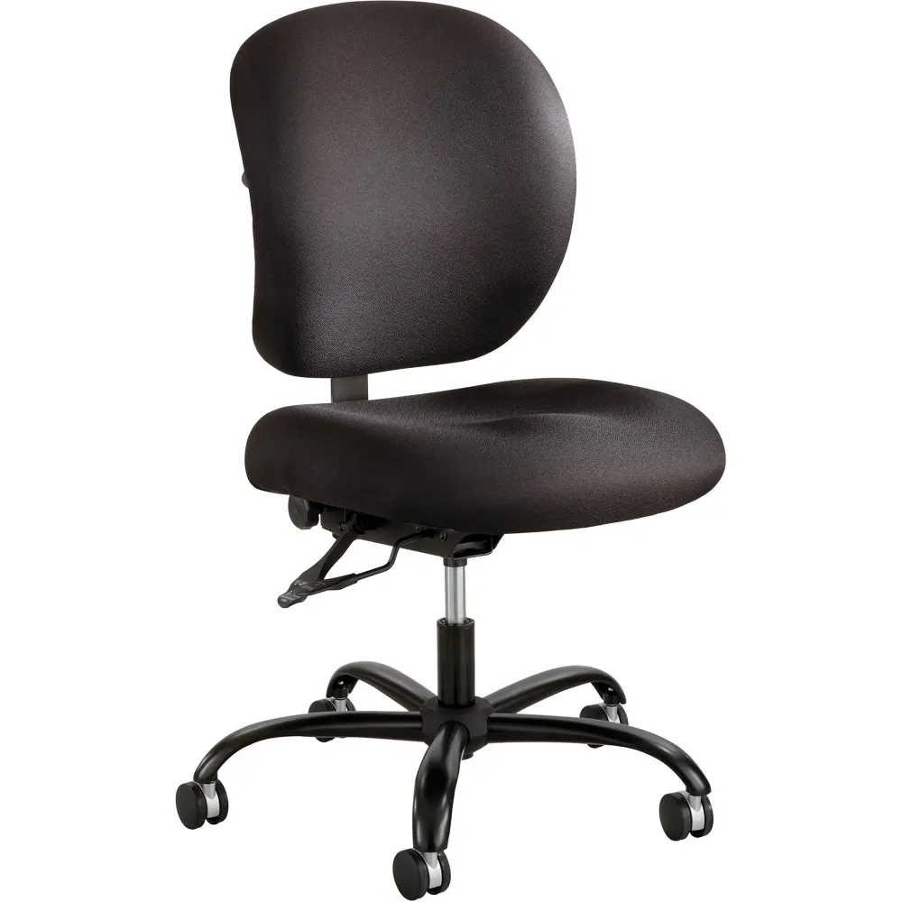 Chaises de travail Alday™ à usage intensif, 24 h/24 et 7 j/7, nylon, noir, capacité de 500 lb Safco