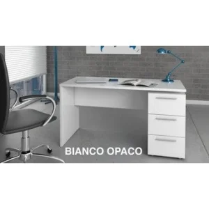 Scrivania/Cassettiera 'Stylus' 3 Cassetti Cm.138x60x74H Bianco