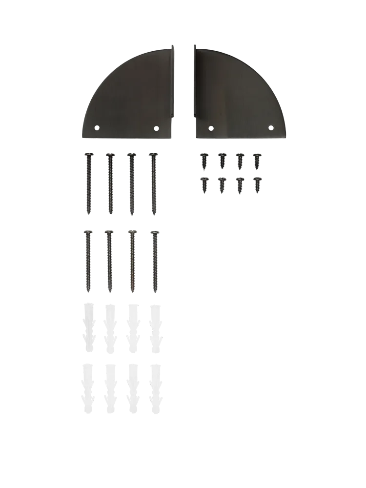 Sector Brackets - Small - Black Brass