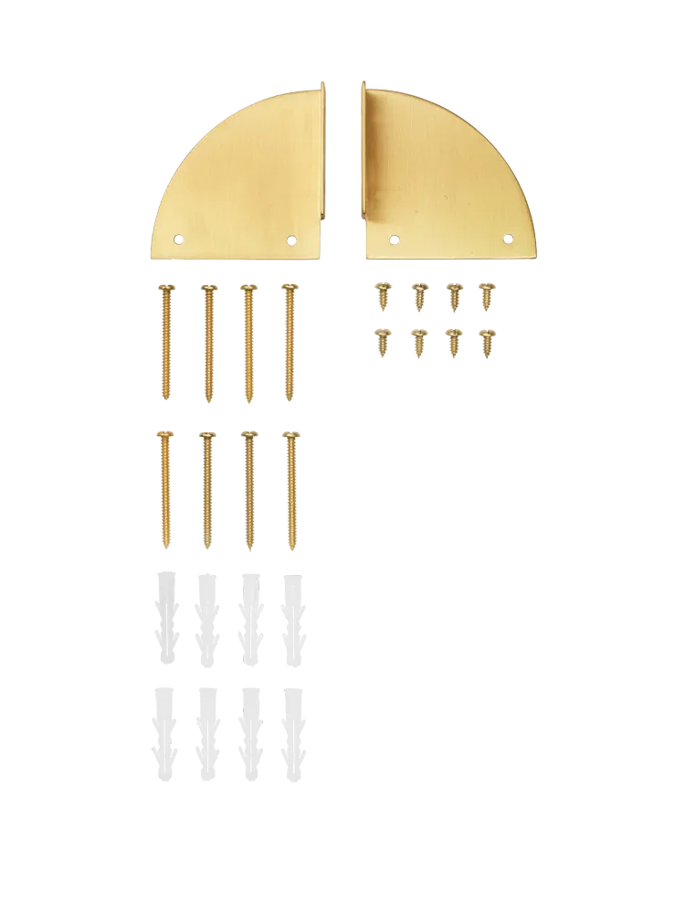 Sector Brackets - Small - Brass