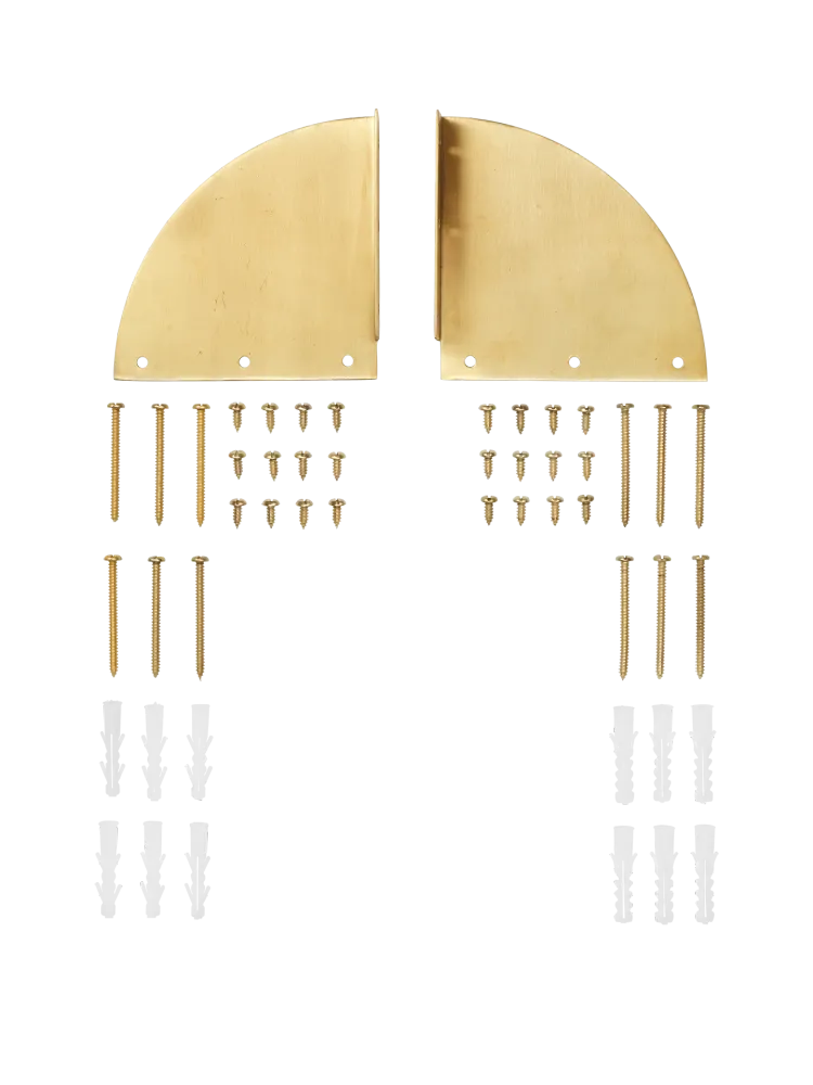 Sector Desk Brackets - Large - Brass