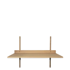 Sector Desk - Natural Oak/Black Brass