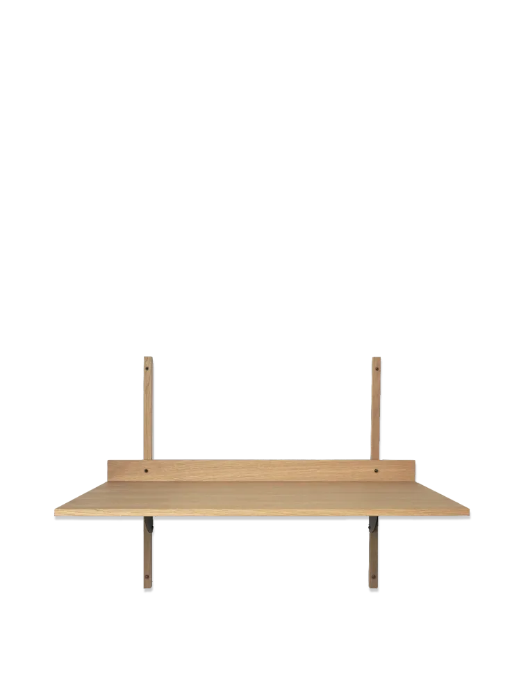 Sector Desk - Natural Oak/Black Brass