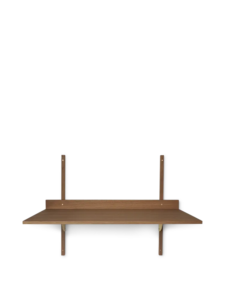 Sector Desk - Smoked Oak/Brass