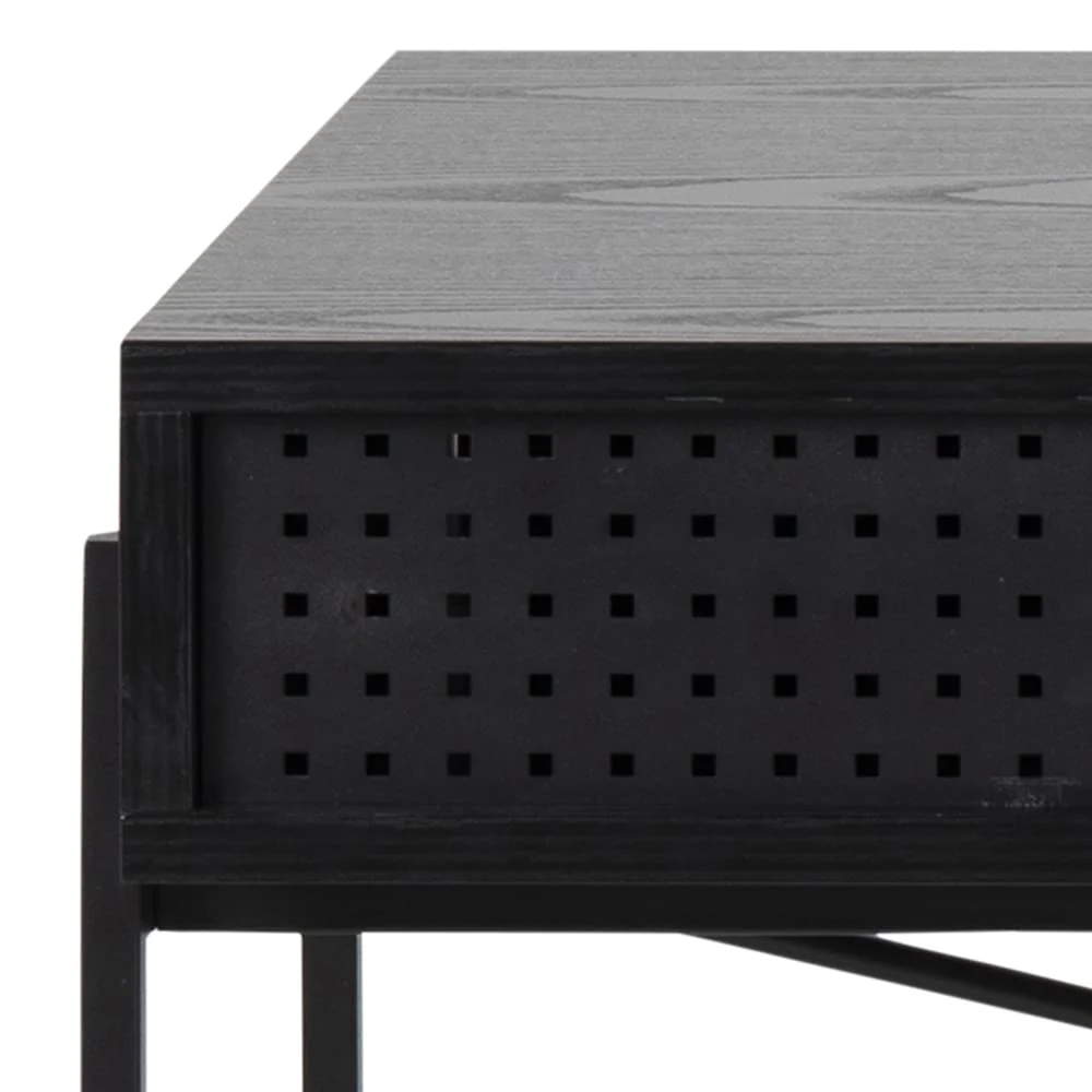 Selsey Bureau, Bois d'ingénierie, Frêne/Noir, 75x110x50 cm