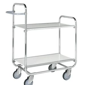Series 8000 Shelving Trolley – Electrogalvanised Flex Cart – 2 Shelves, 125 kg per Shelf (945 × 470 × 1120 mm)