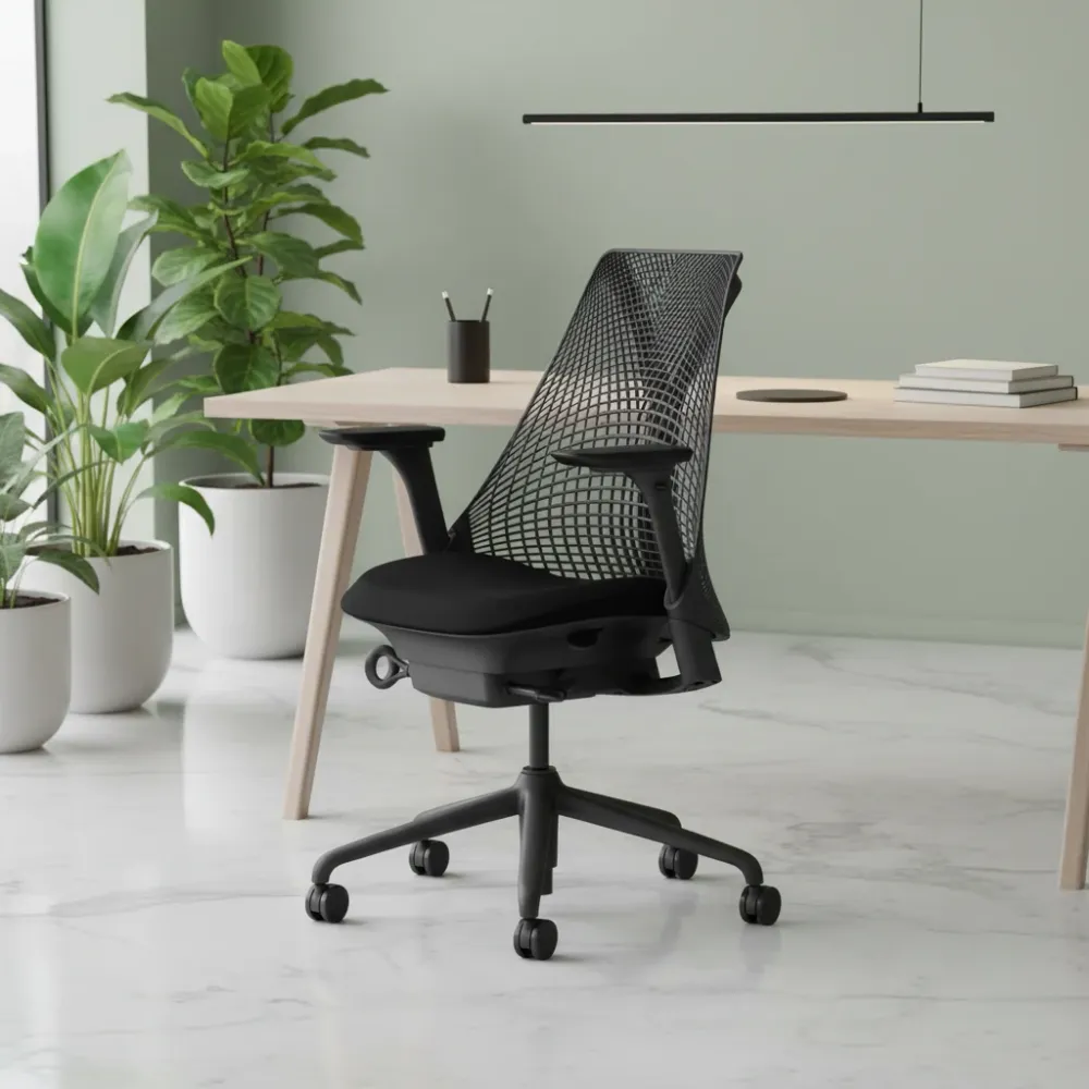 Siège de bureau HERMAN MILLER Sayl Noir Pitch