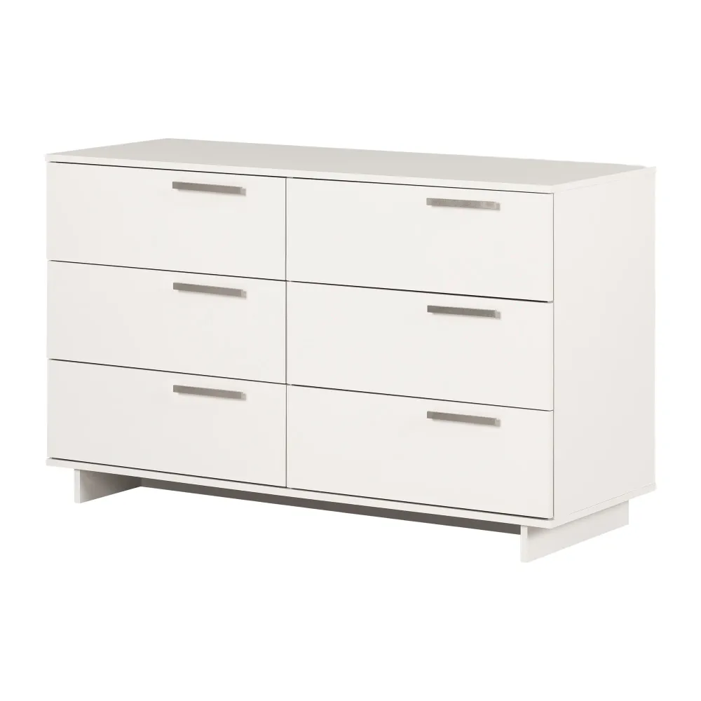 Bureau double 6 tiroirs Cavalleri -Blanc solide South Shore