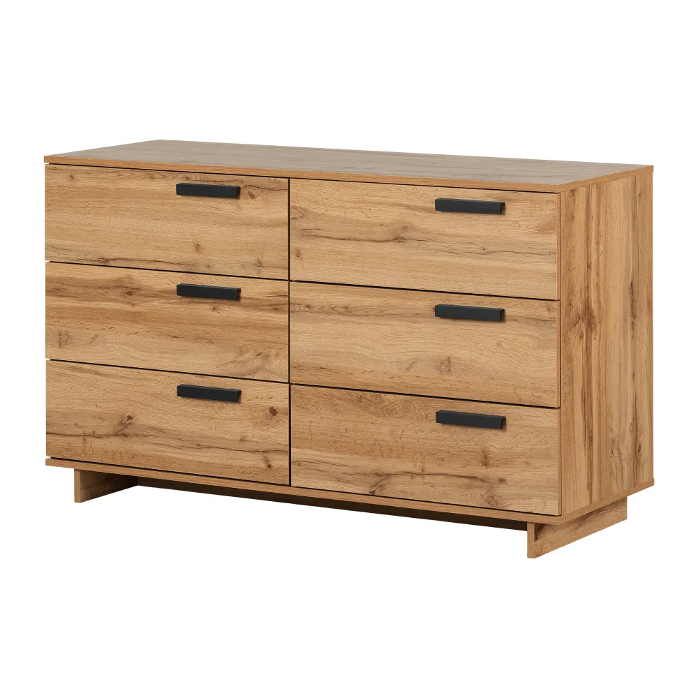 Bureau double 6 tiroirs Cavalleri-Chêne nordique South Shore