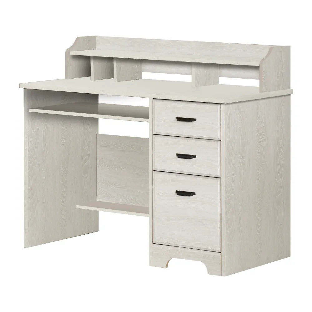 Bureau de travail avec huche Versa - Chêne hivernal South Shore