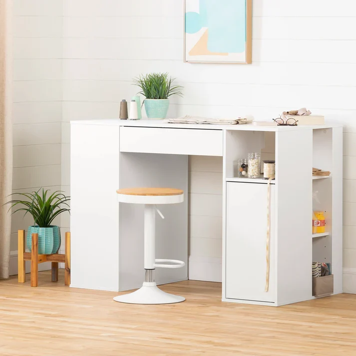 Table de travail Crea - Blanc solide South Shore