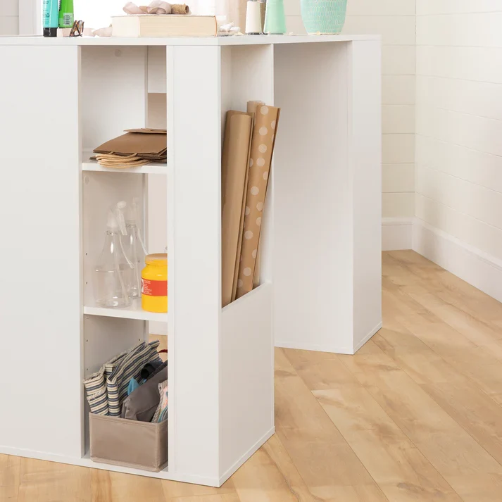 Table de travail Crea - Blanc solide South Shore