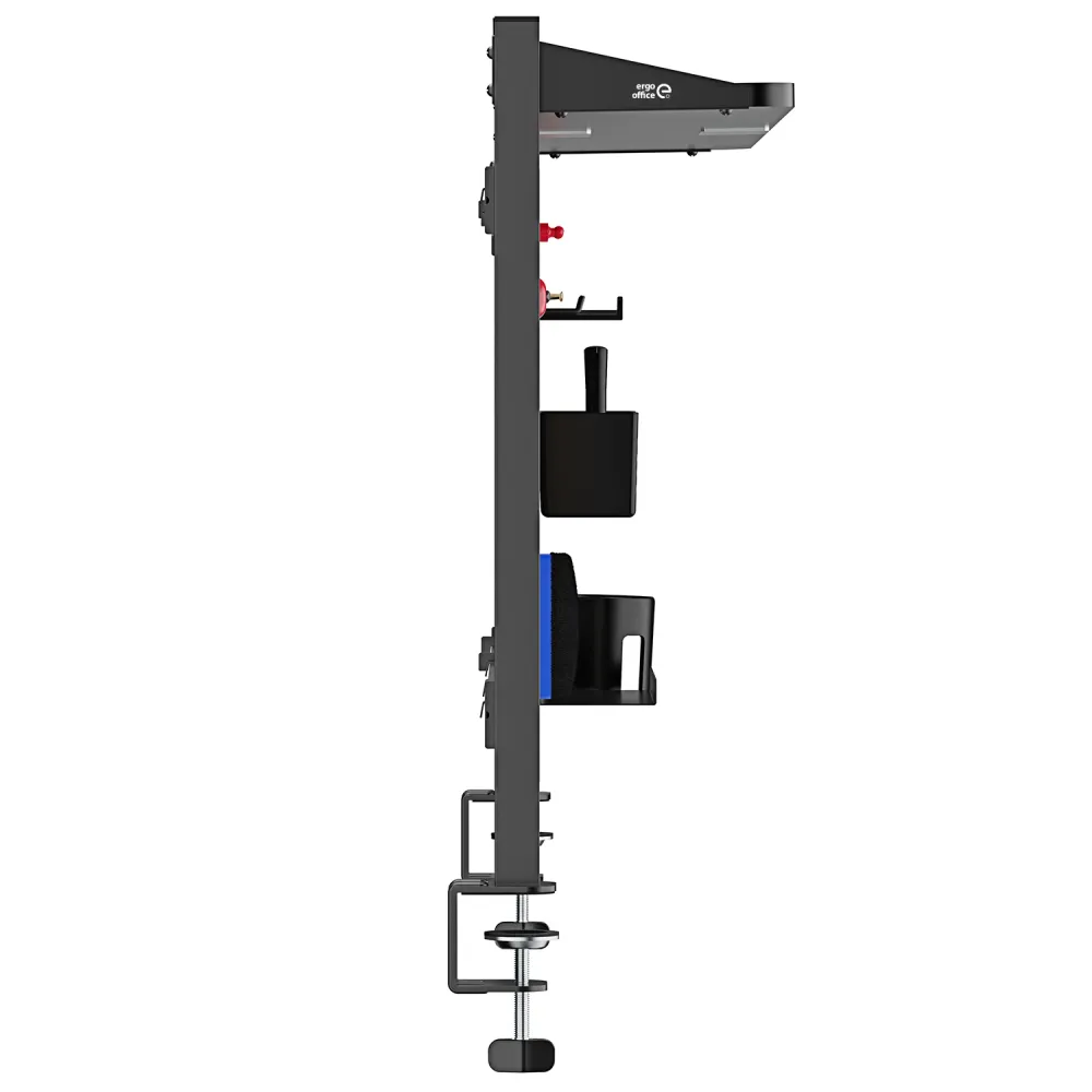 Séparateur de bureau / organisateur Ergo Office, charge max. 10kg, blanc et tableau en liège, largeur 1250mm, noir,ER-300 B