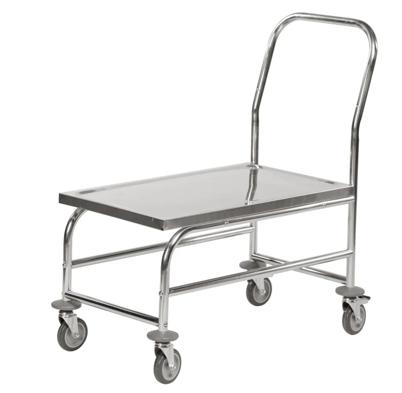 Stainless Steel Flatbed Trolley – C2 – 850 × 490 × 925 mm