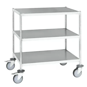 Stainless Steel Trolley – Fully Welded – 3 Levels – C3 – 650 × 440 × 900 mm
