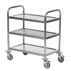 Stainless Steel Trolley – 3 Levels – C2 – 710 × 400 × 805 mm