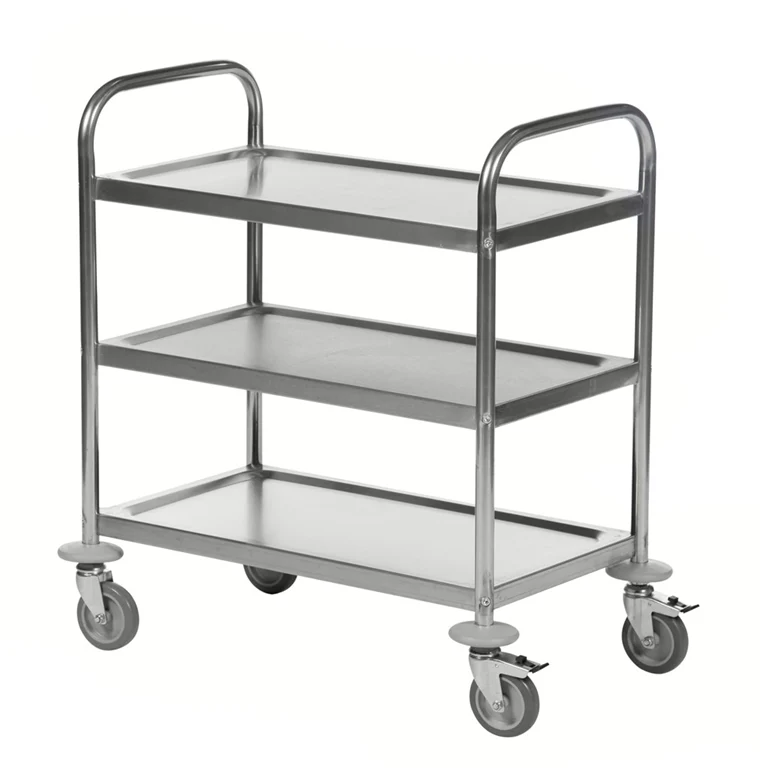 Stainless Steel Trolley – 3 Levels – C2 – 710 × 400 × 805 mm