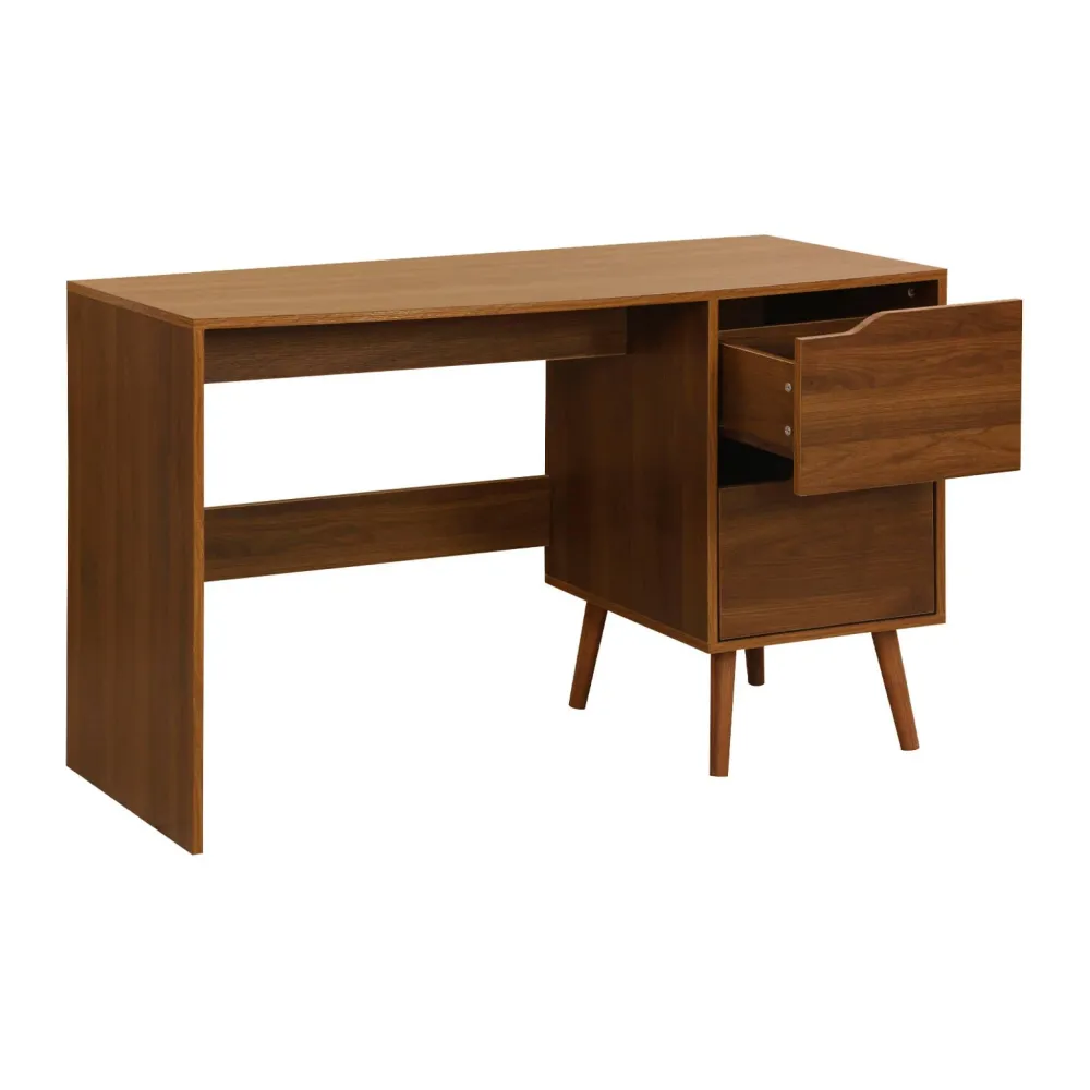 sweeek - Bureau à 2 tiroirs décor Bois de Noyer