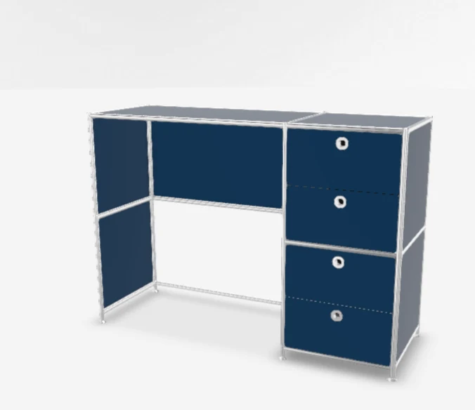 SYSTEM 4 - Bureau (L 115,4 x H 80,7 x P 40,4 cm )