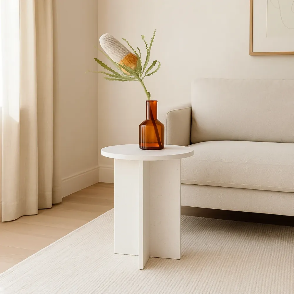 Table de chevet en marbre naturel
