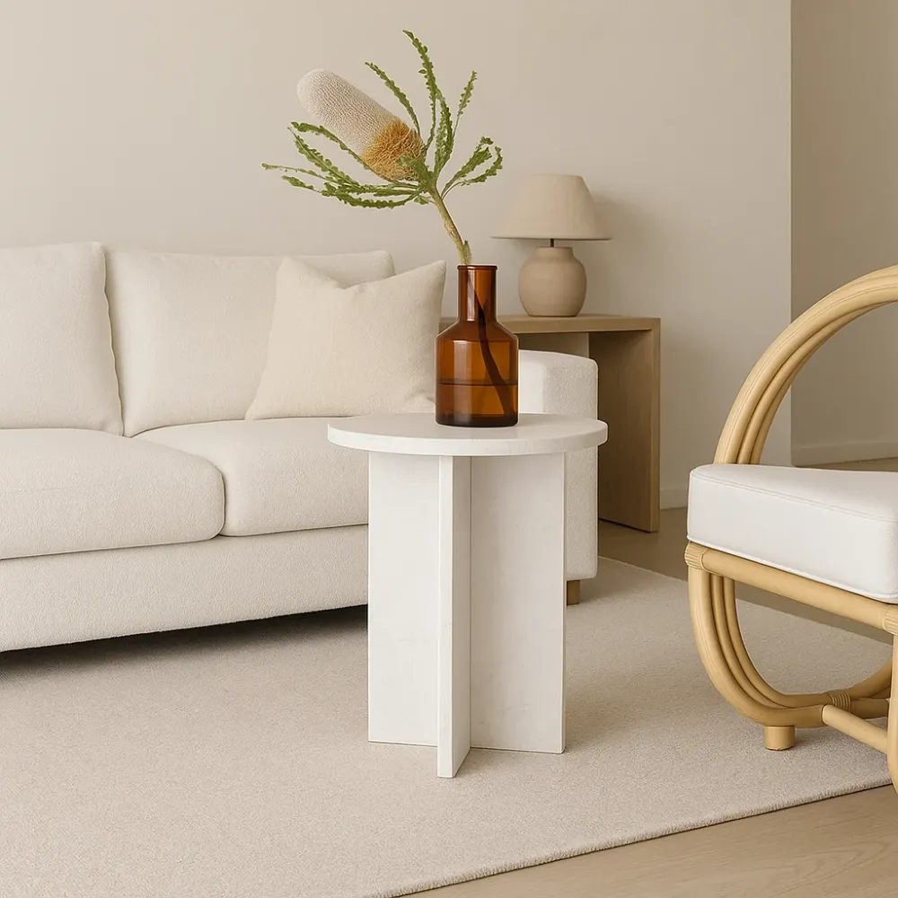 Table de chevet en marbre naturel