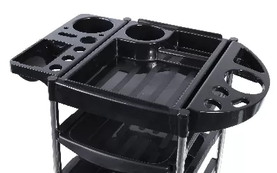 Table COLECO noir 4 tiroirs + 2 plateaux