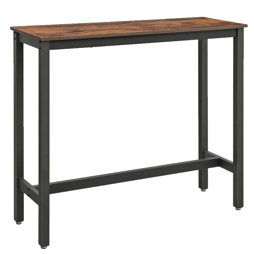 Table haute style industriel bois et métal