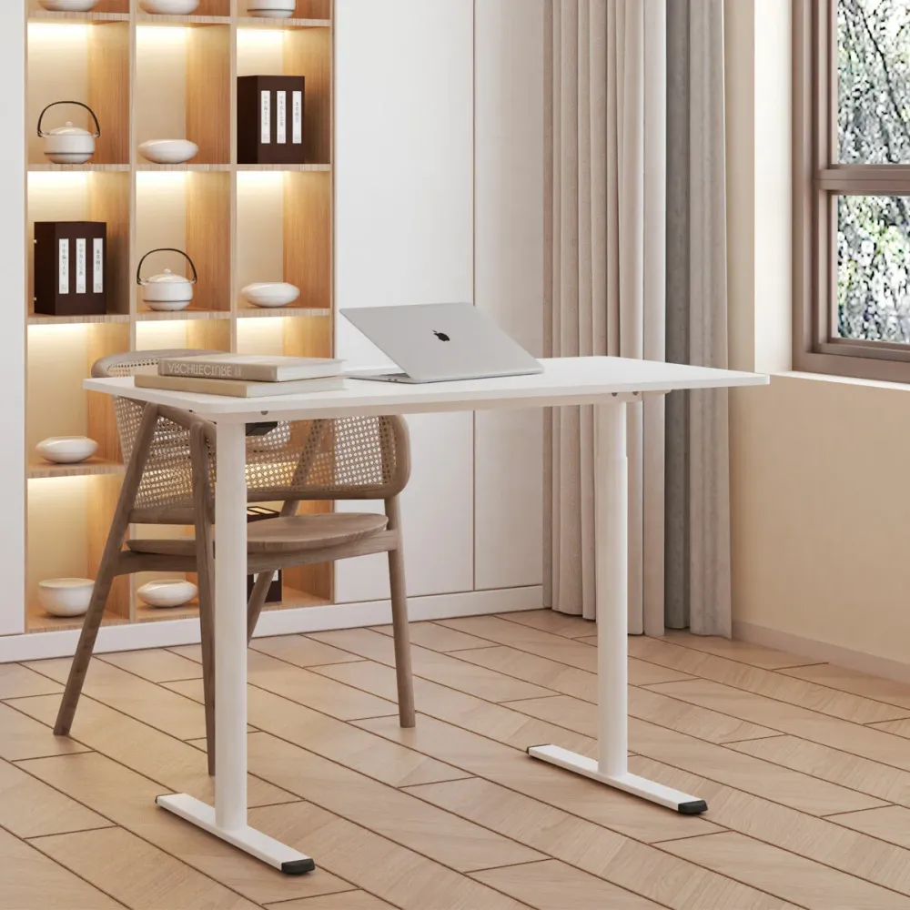 Table électrique Lykke 140x70cm Nordic, blanc