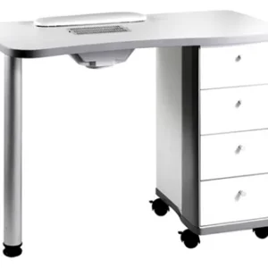 TABLE MANUC-ASPI MADIS-RENO BLANC. 98x48x75