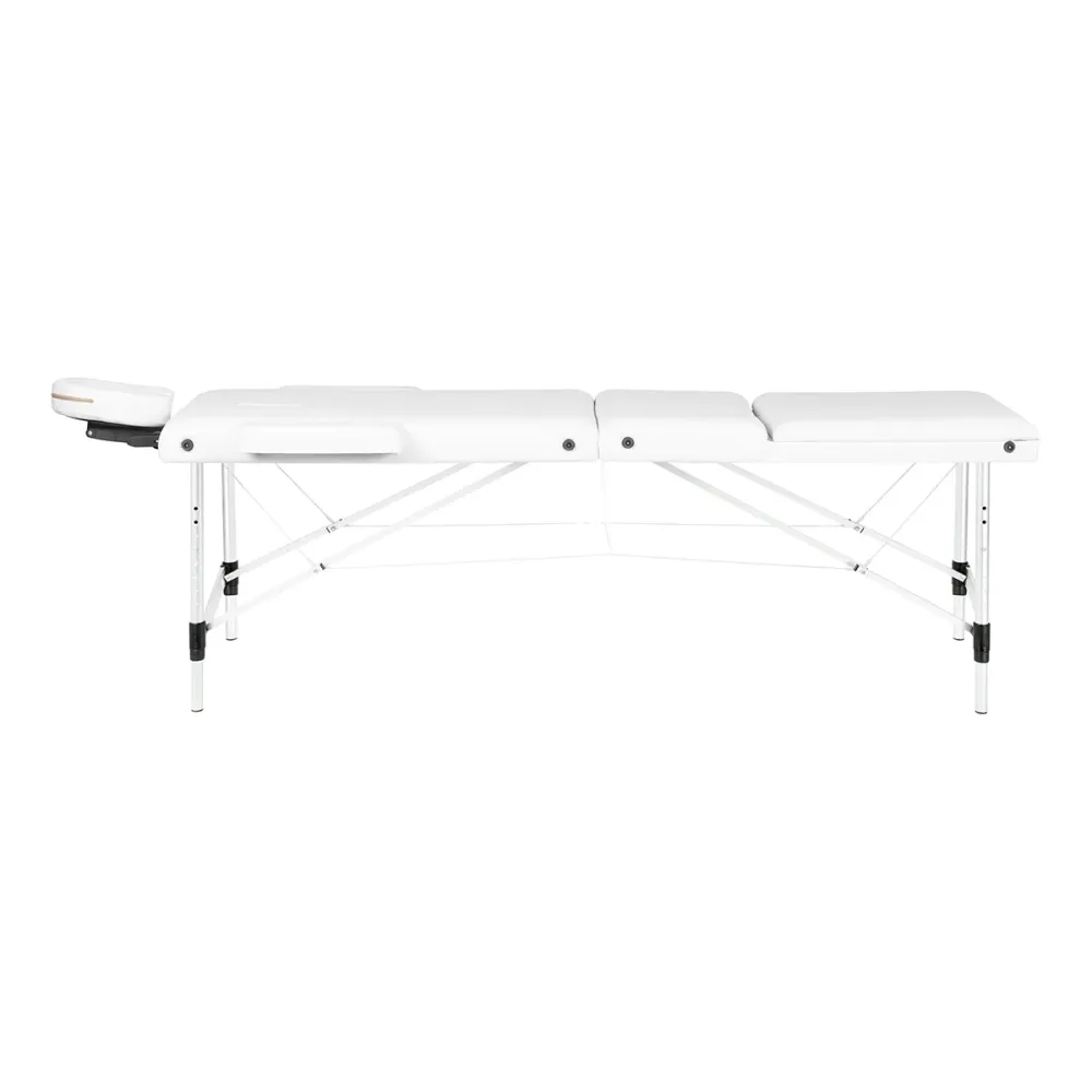 Table de massage pliante en aluminium BALANCE 3 segments blanche