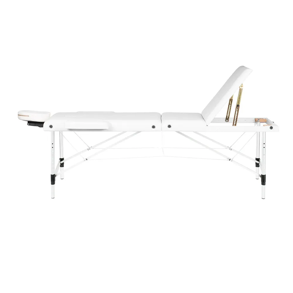 Table de massage pliante en aluminium BALANCE 3 segments blanche