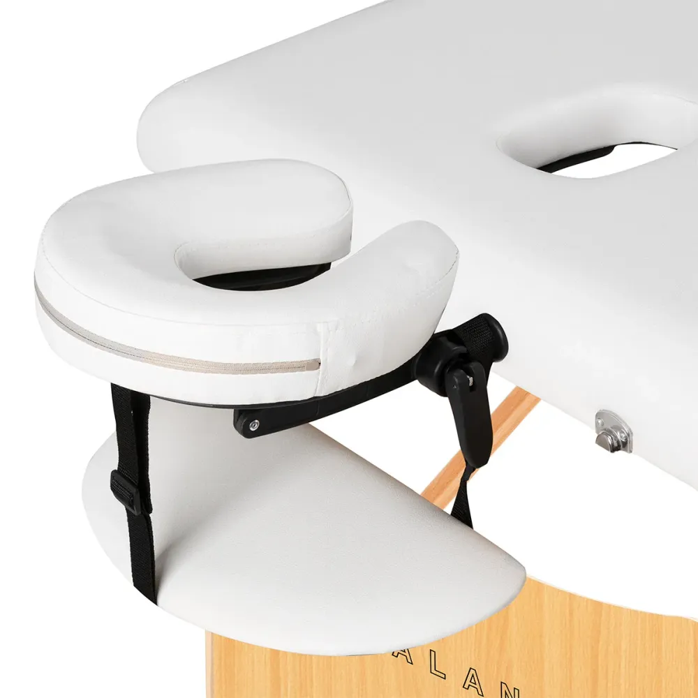 Table de massage pliante en bois BALANCE 2 segments 190x70 blanche